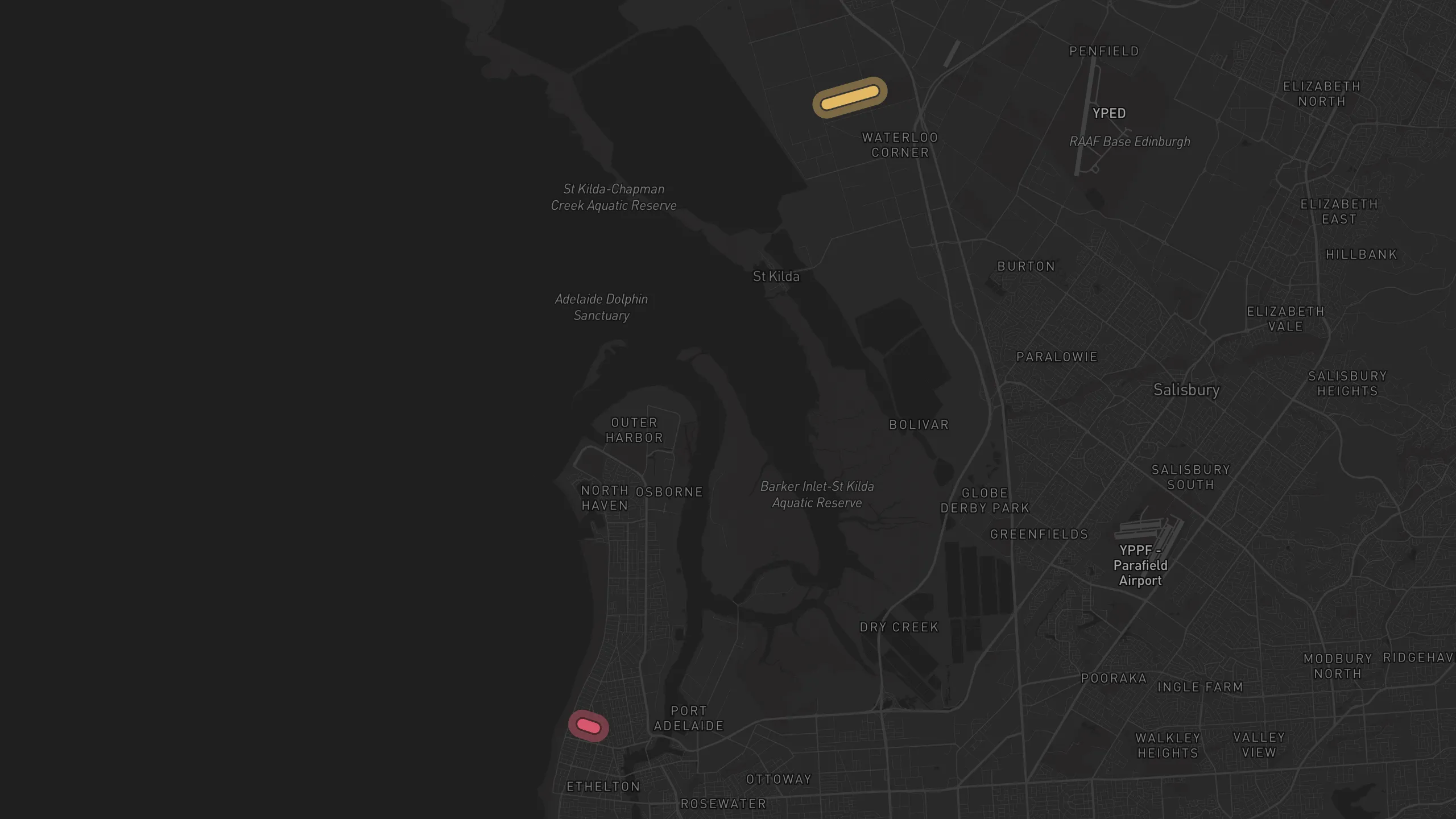 Map of street alignments in Adelaide