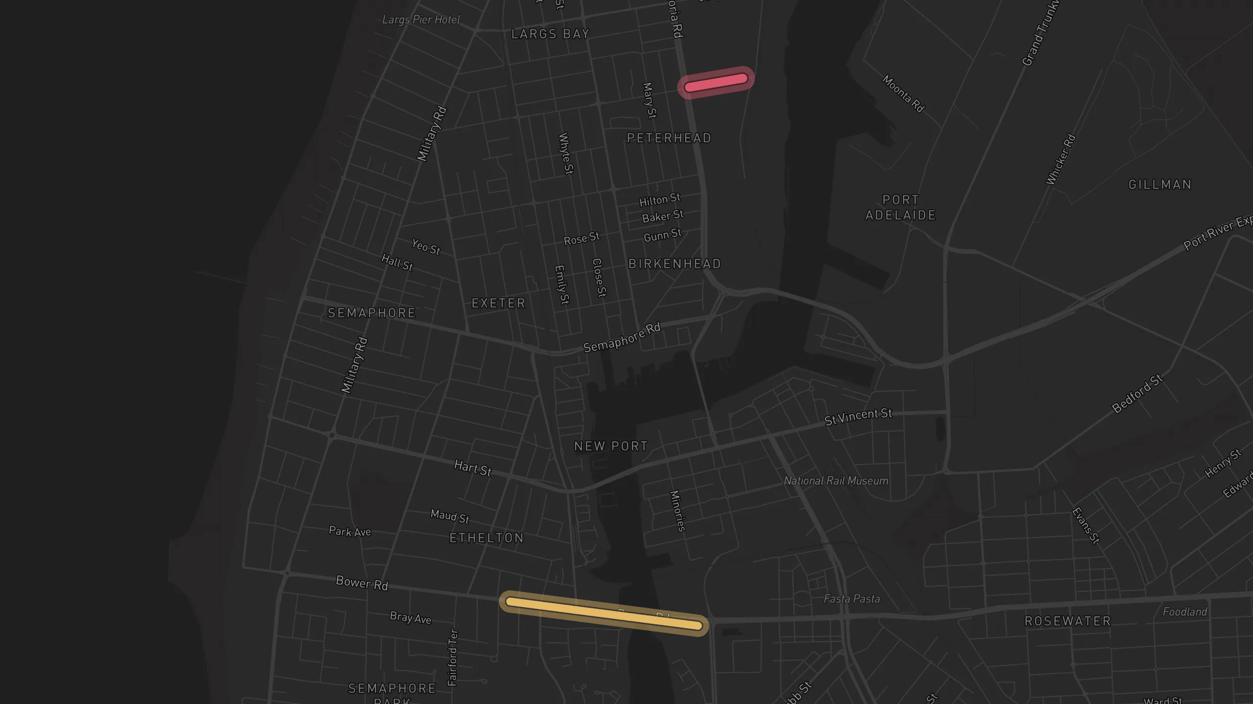 Map of street alignments in Adelaide