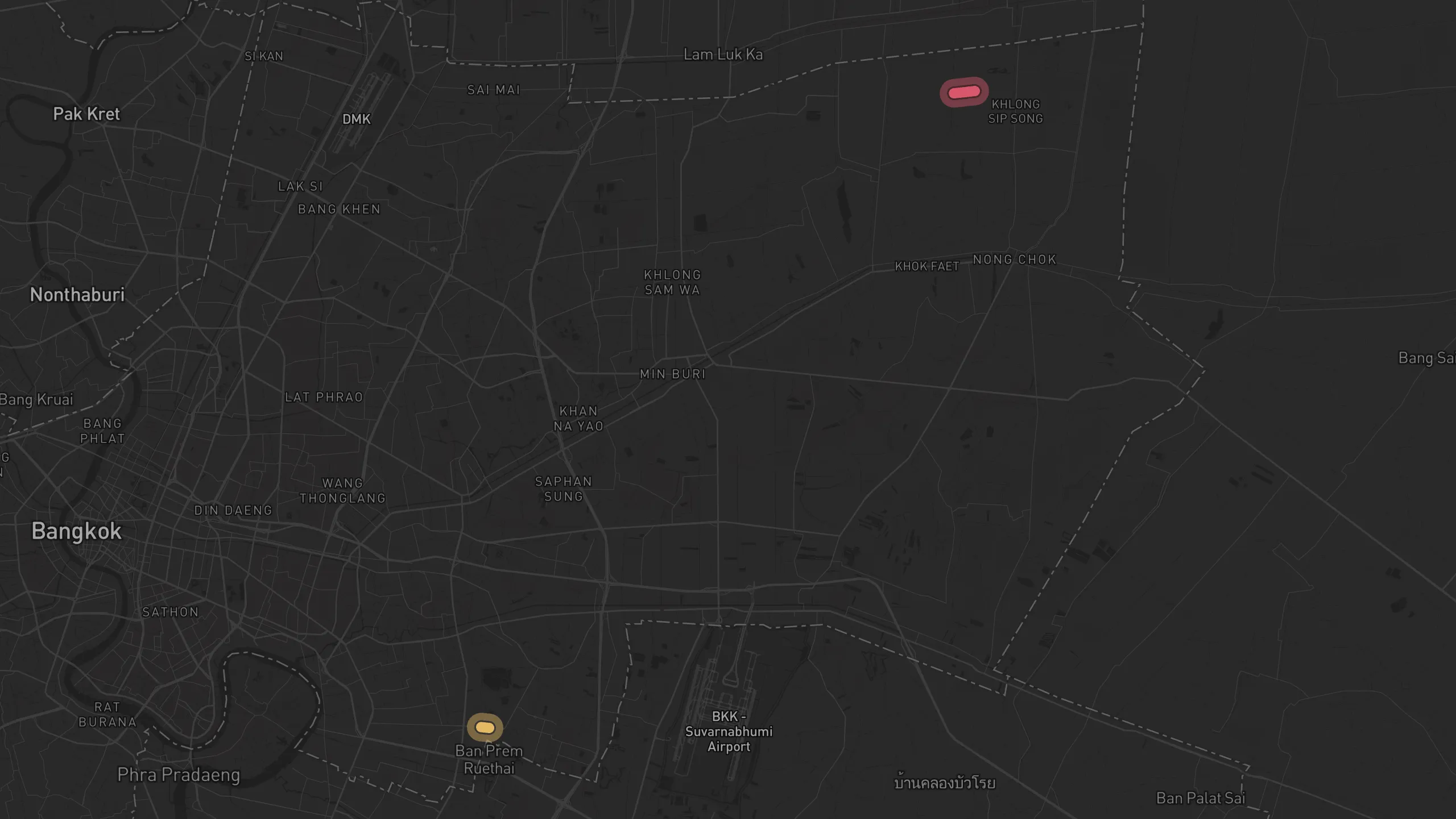 Map of street alignments in Bangkok