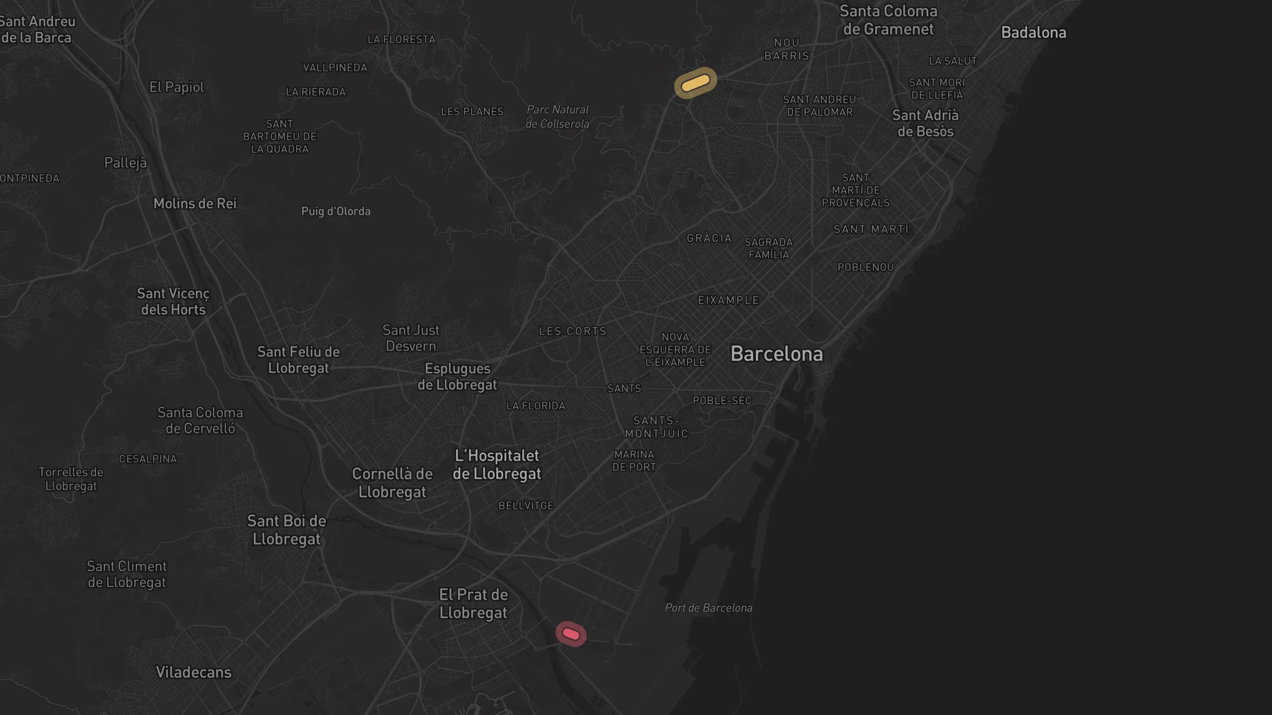 Map of street alignments in Barcelona
