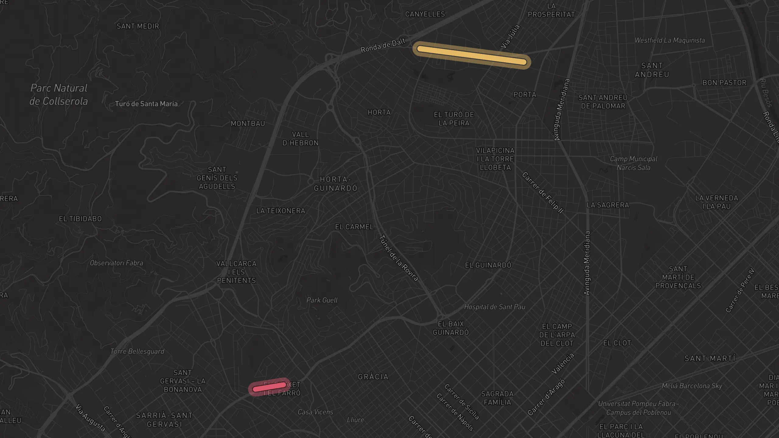 Map of street alignments in Barcelona
