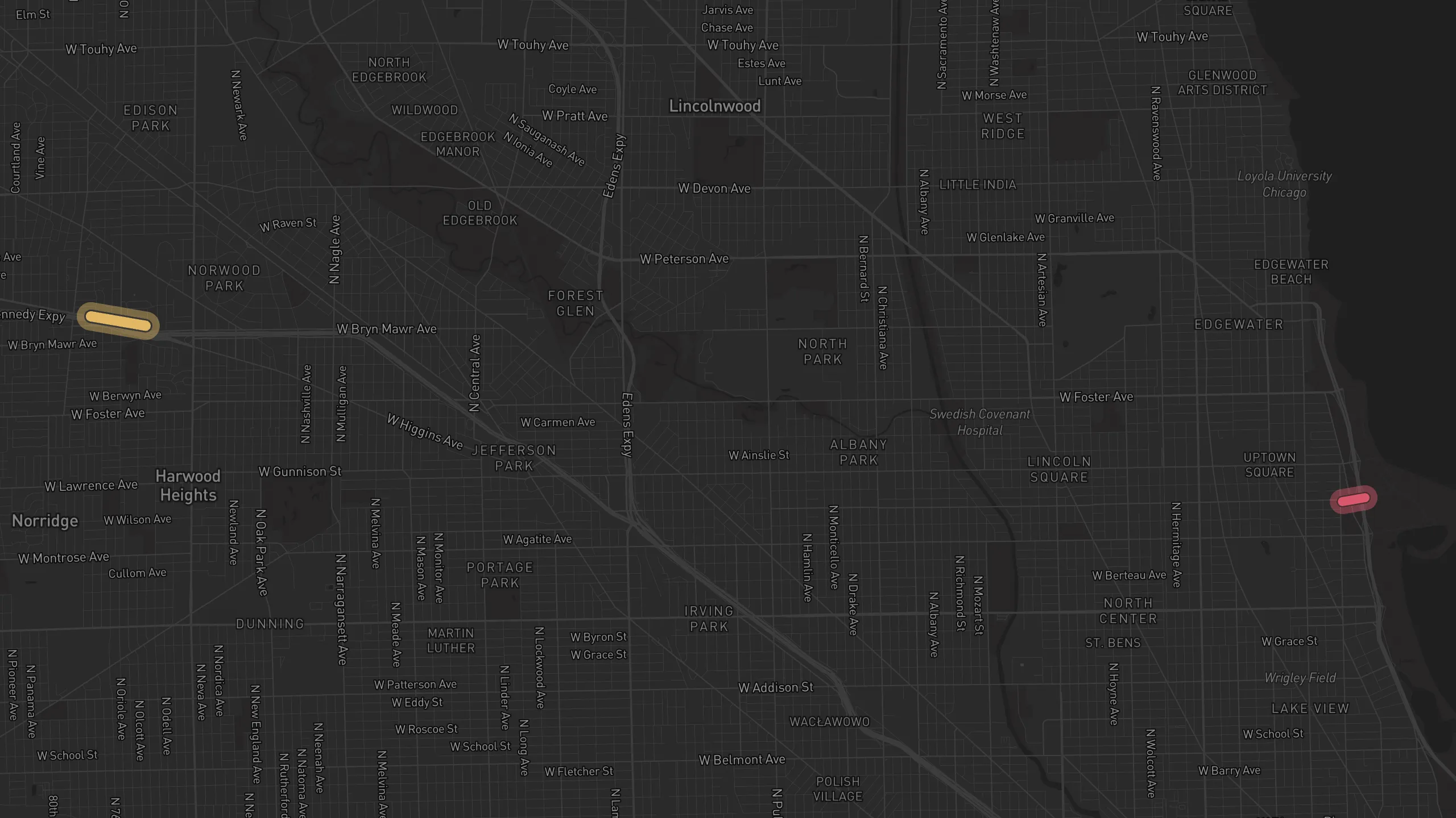 Map of street alignments in Chicago