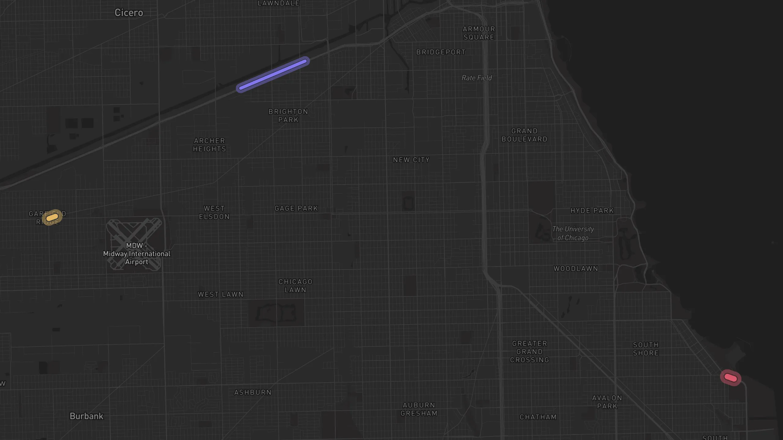 Map of street alignments in Chicago