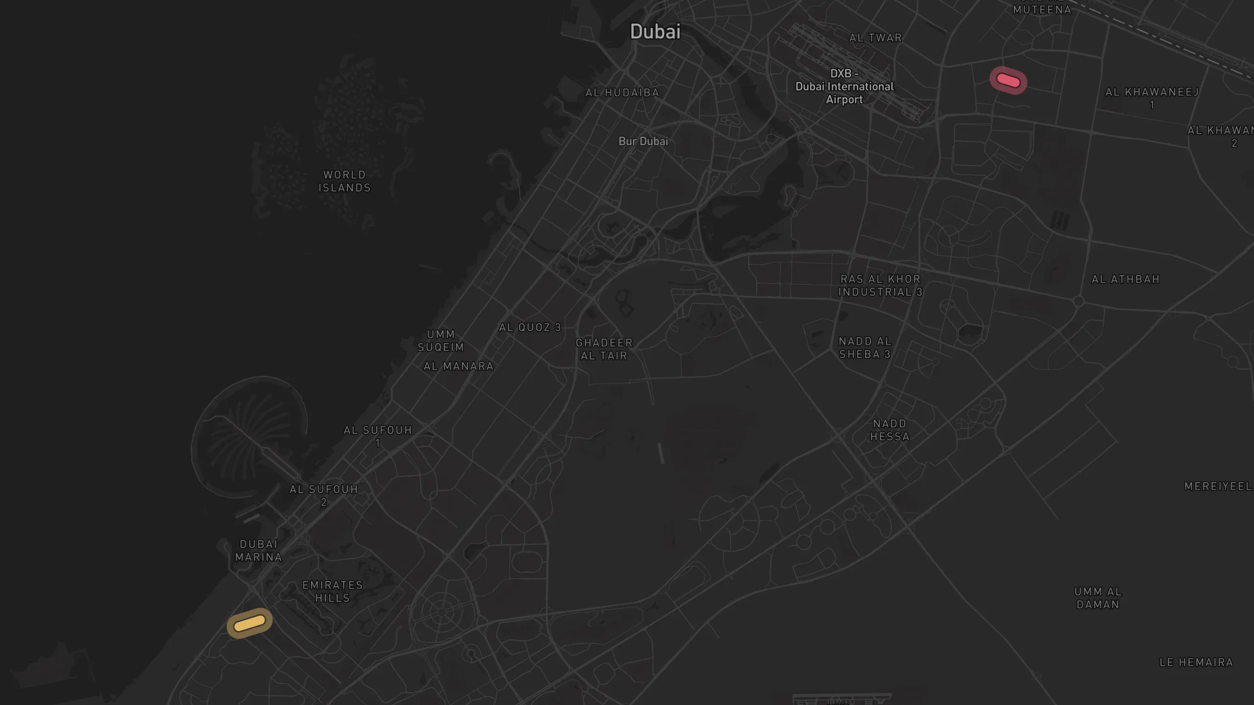 Map of street alignments in Dubai