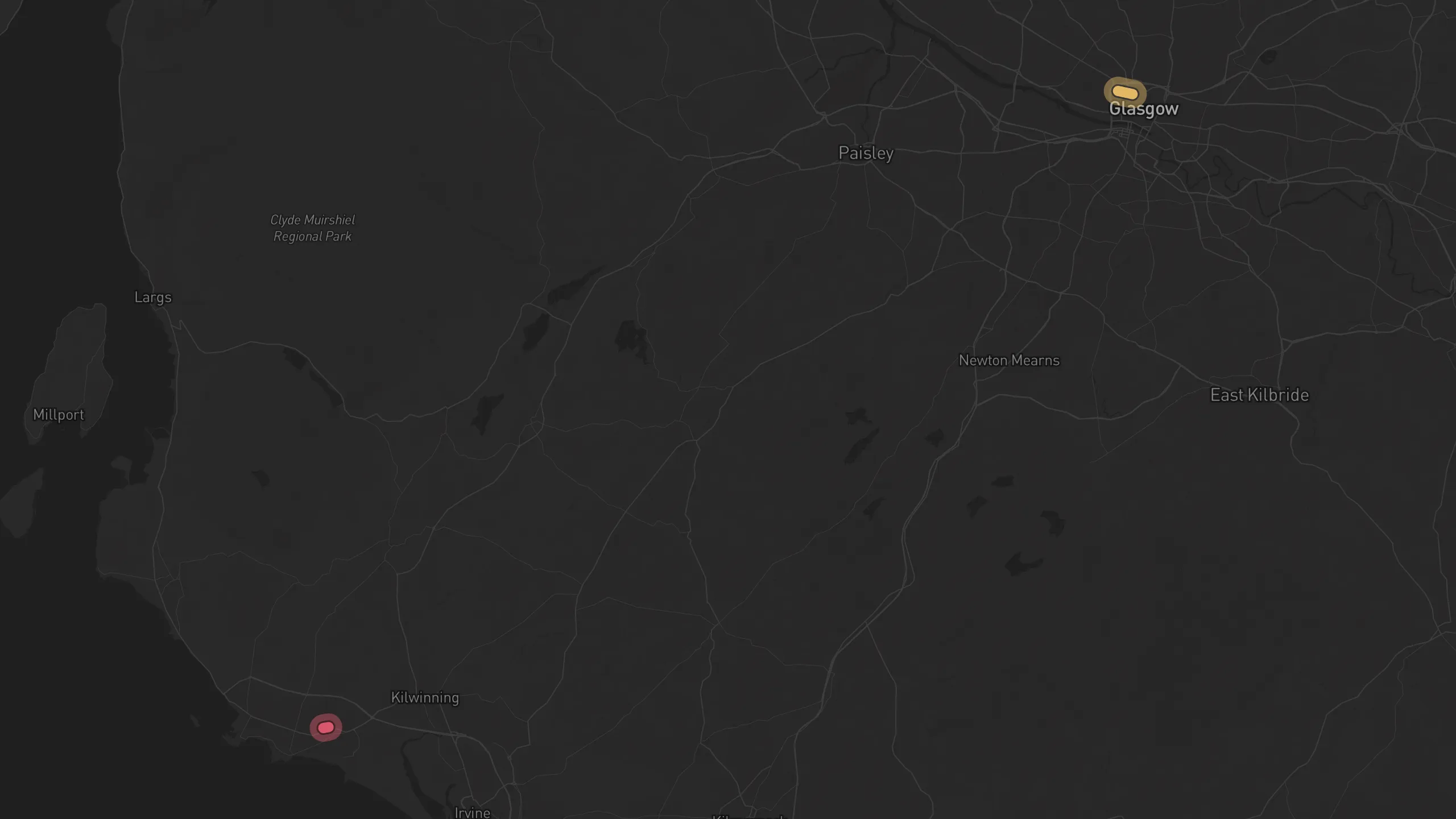 Map of street alignments in Glasgow
