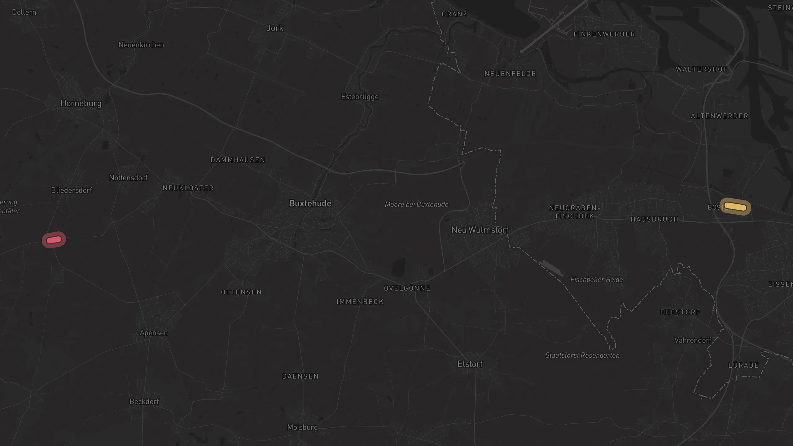 Map of street alignments in Hamburg