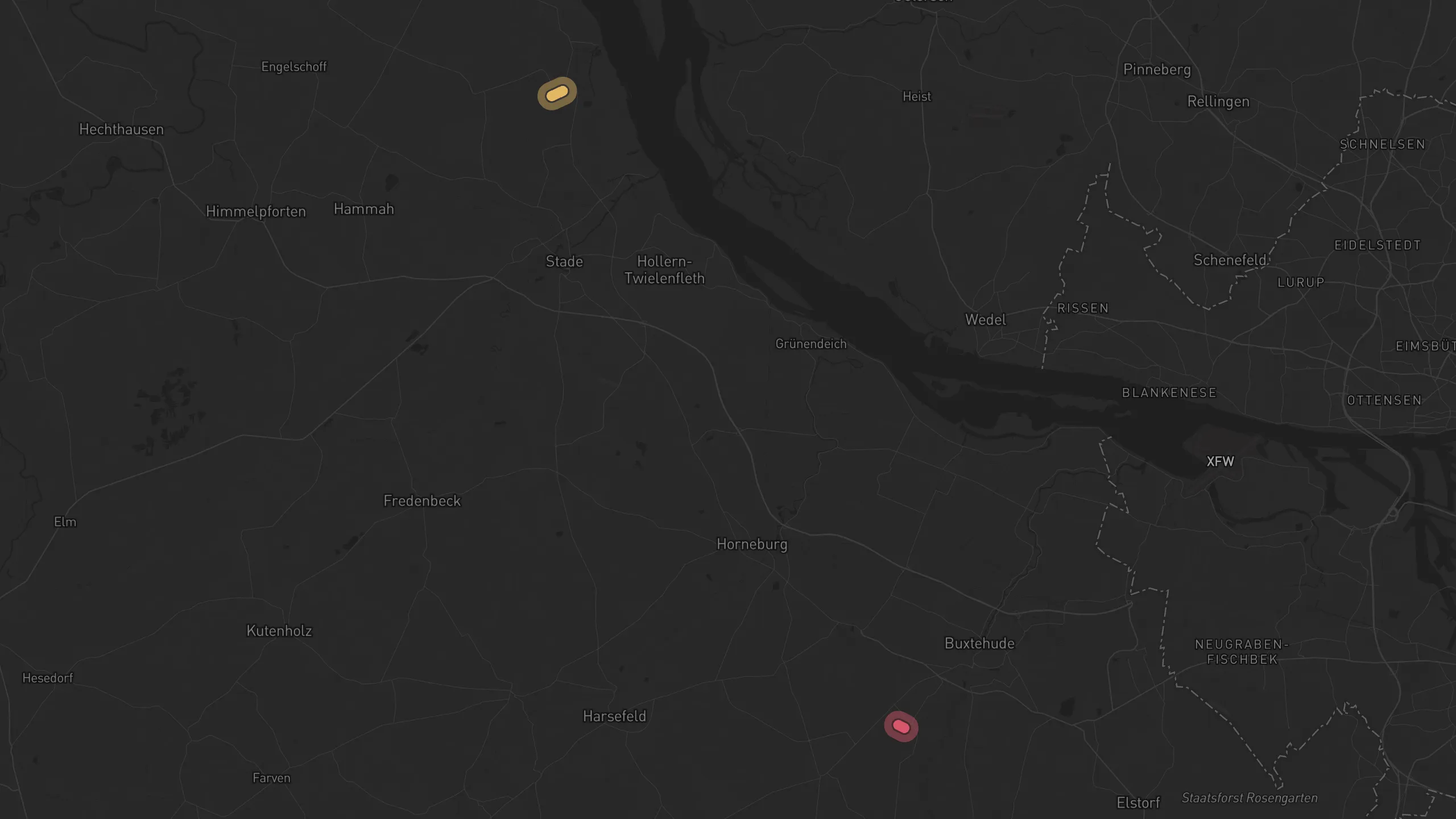 Map of street alignments in Hamburg