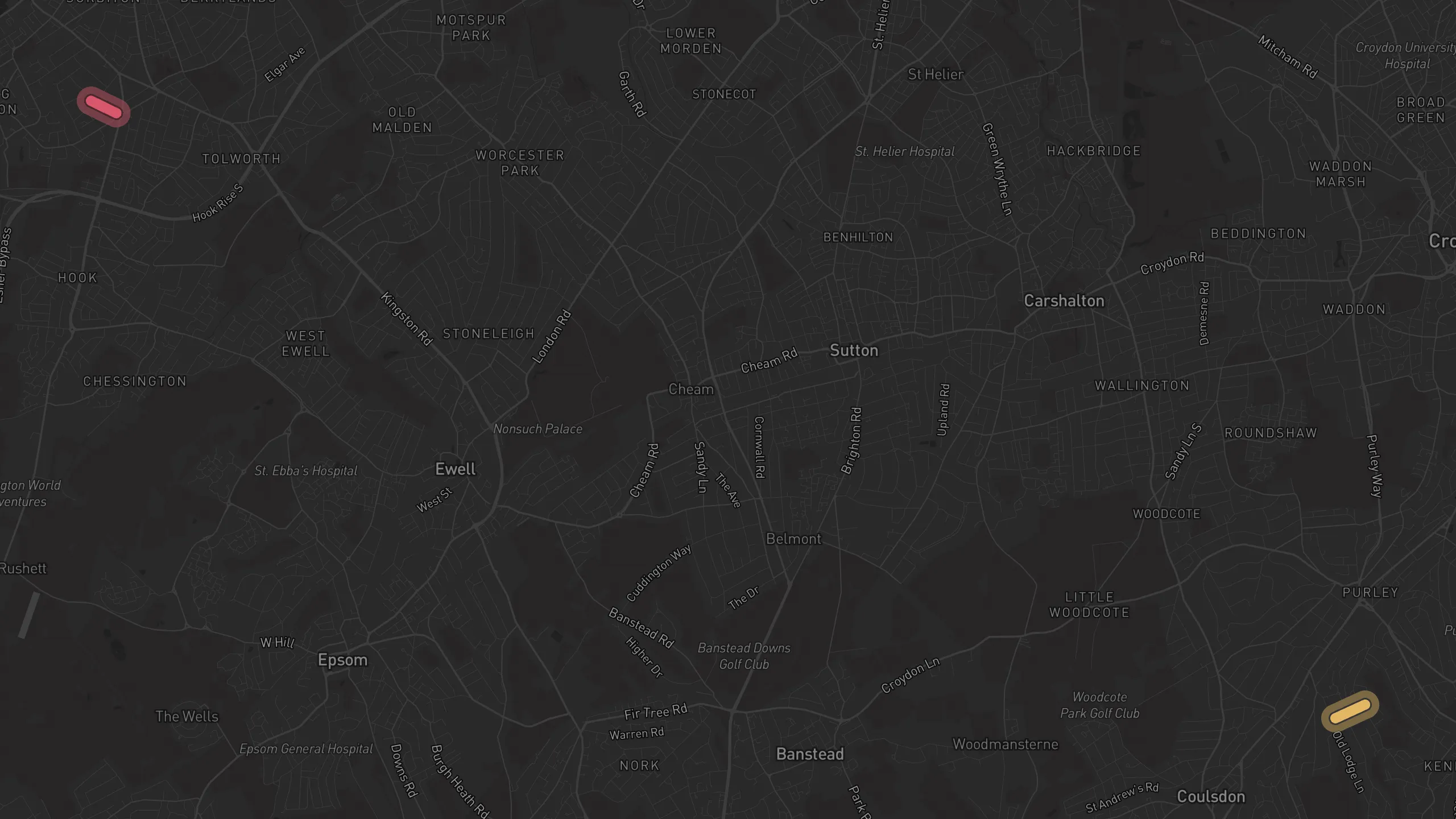 Map of street alignments in London