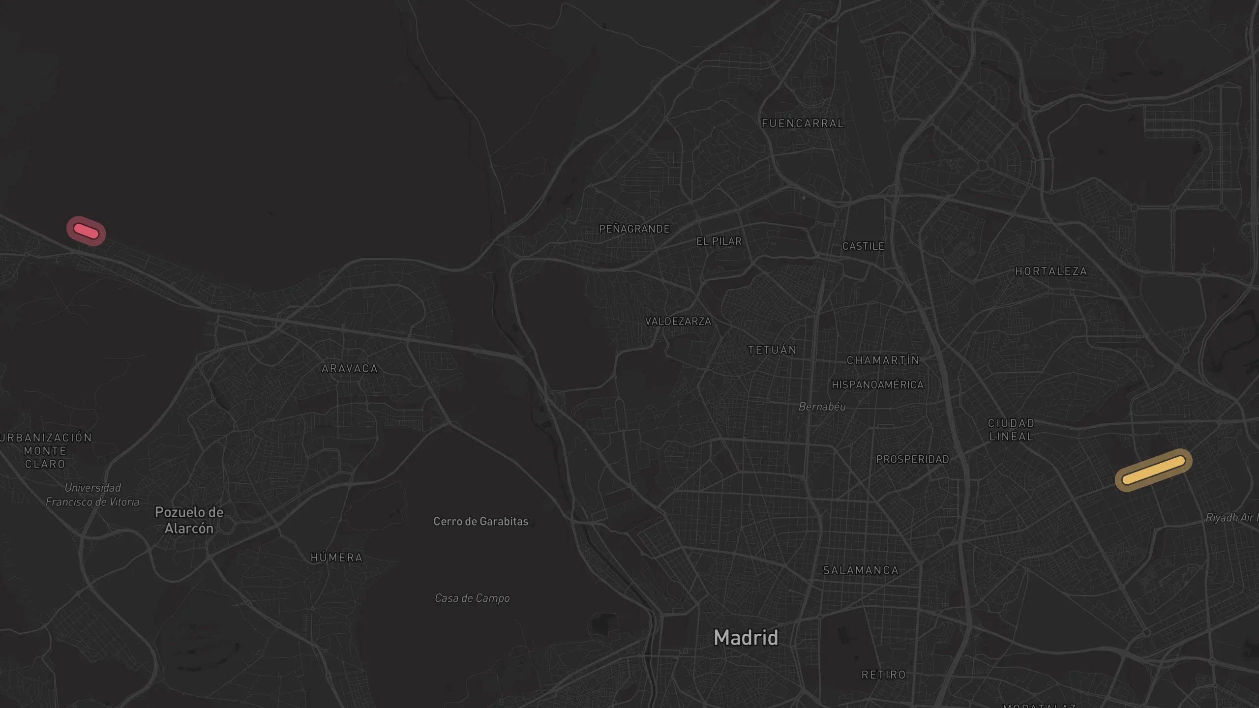 Map of street alignments in Madrid