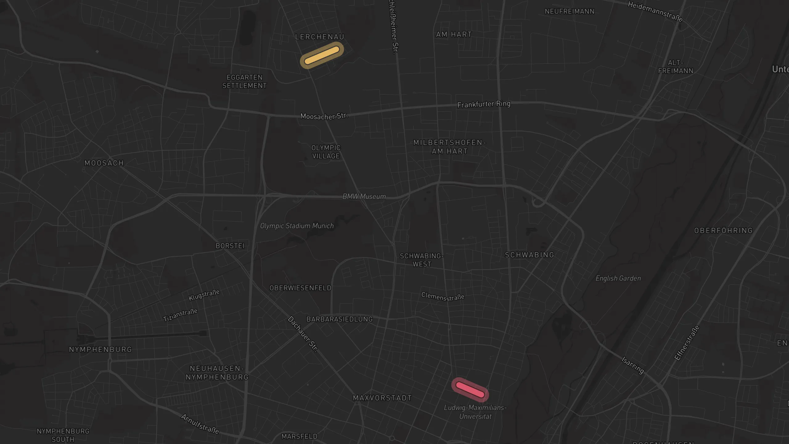 Map of street alignments in Munich