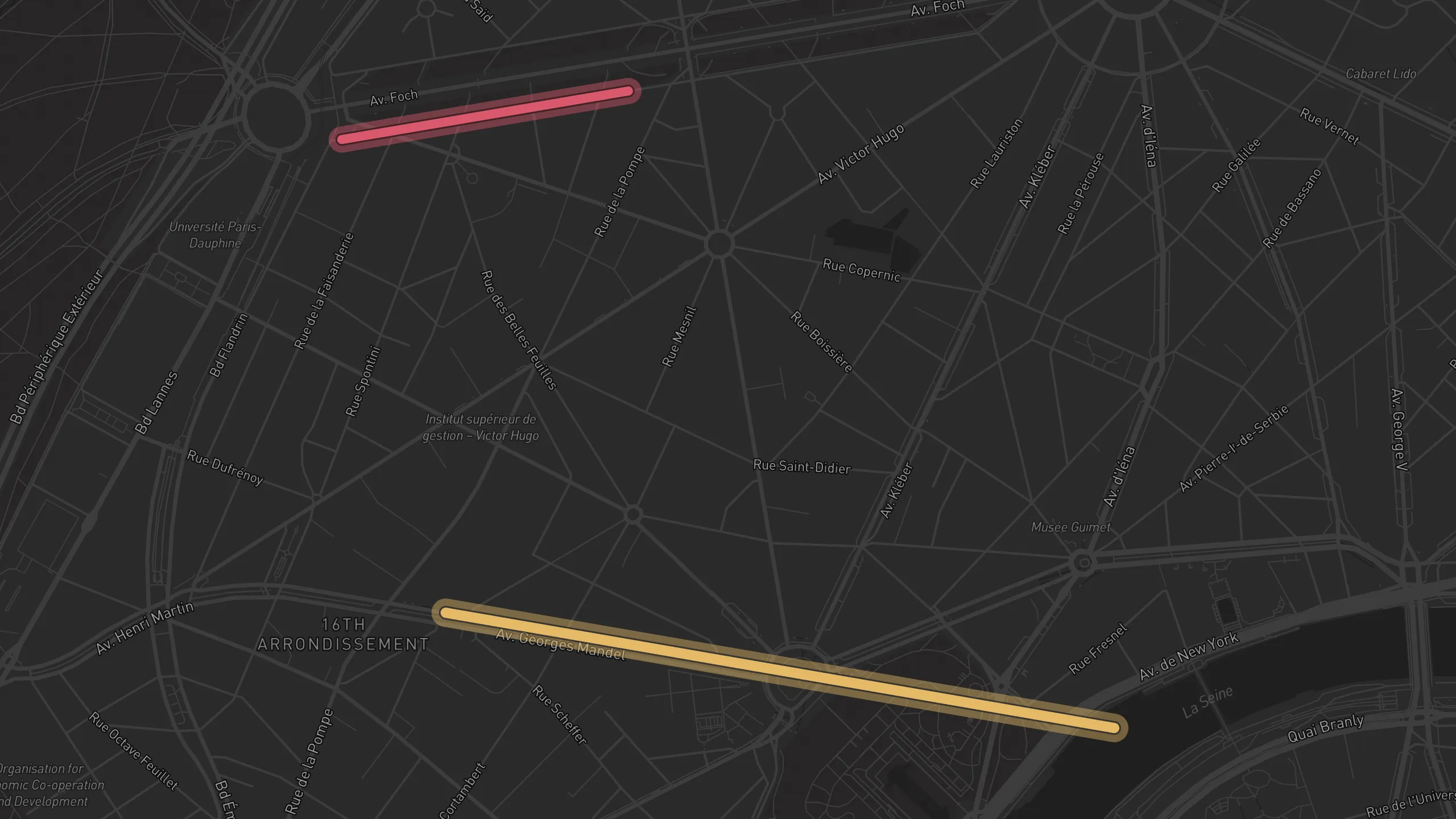 Map of street alignments in Paris