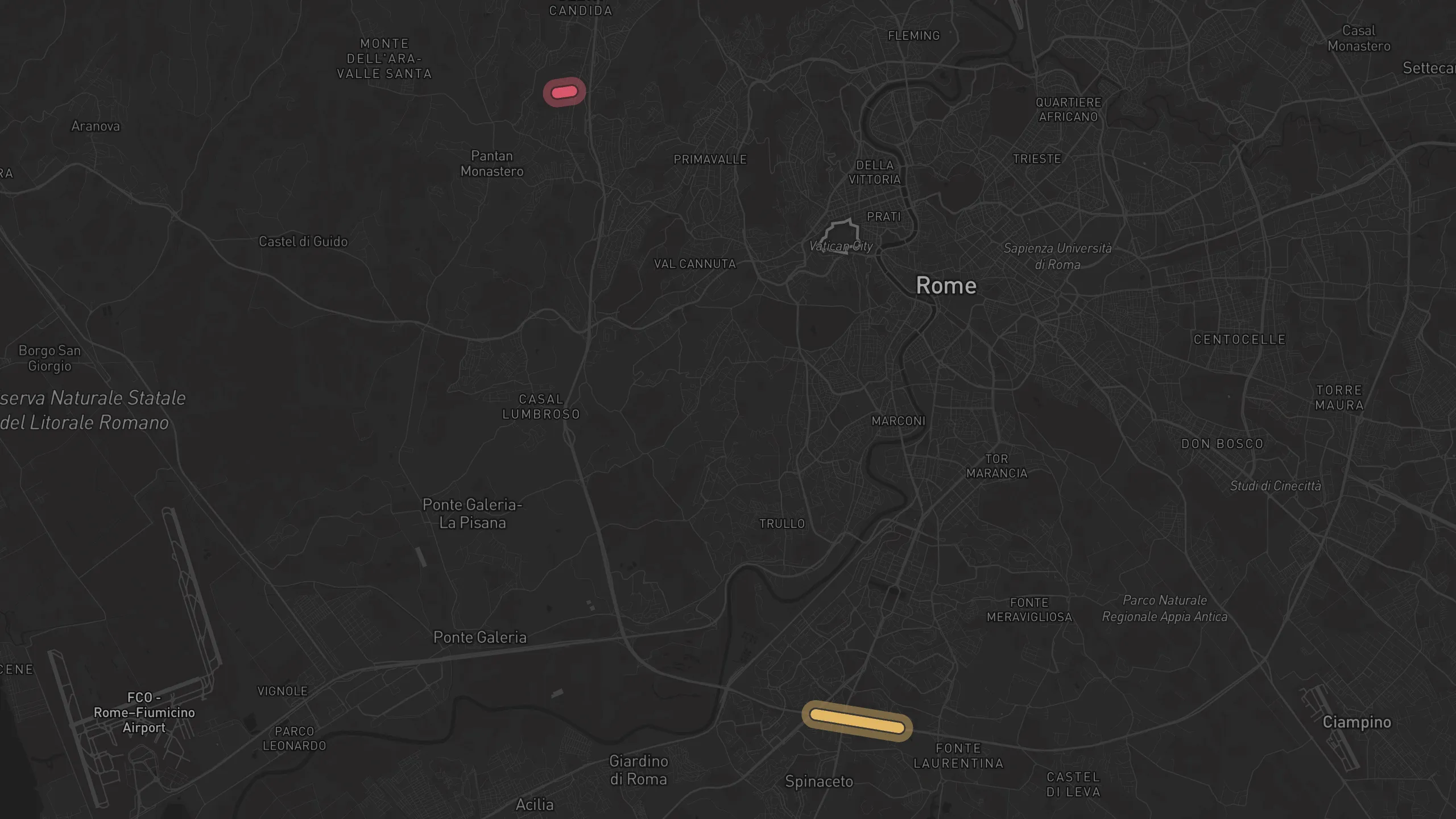 Map of street alignments in Rome