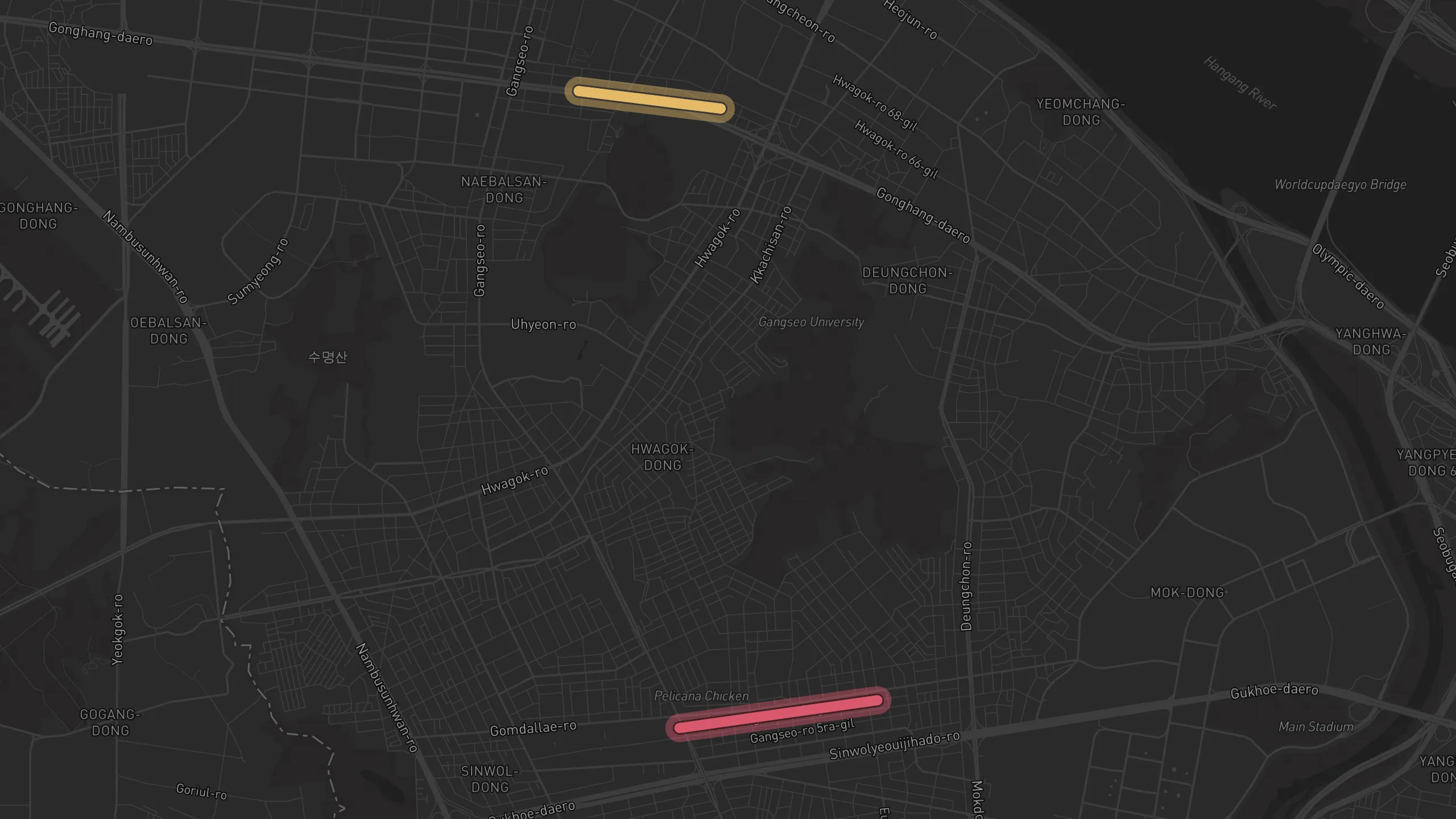 Map of street alignments in Seoul