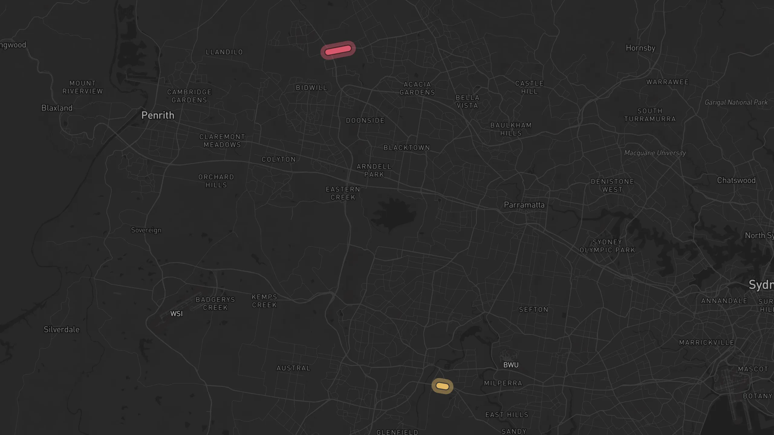 Map of street alignments in Sydney